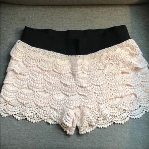 Pink lace skort